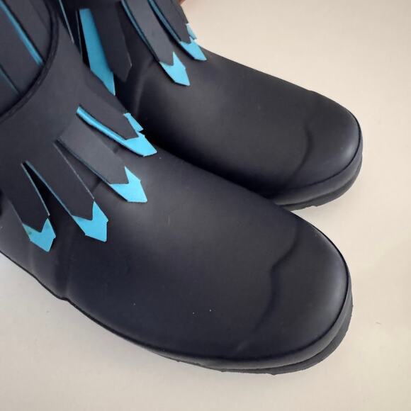 Hunter Dark Blue Original Fringe Wellie Boots Limited Edition Size 5 - Picture 3 of 8